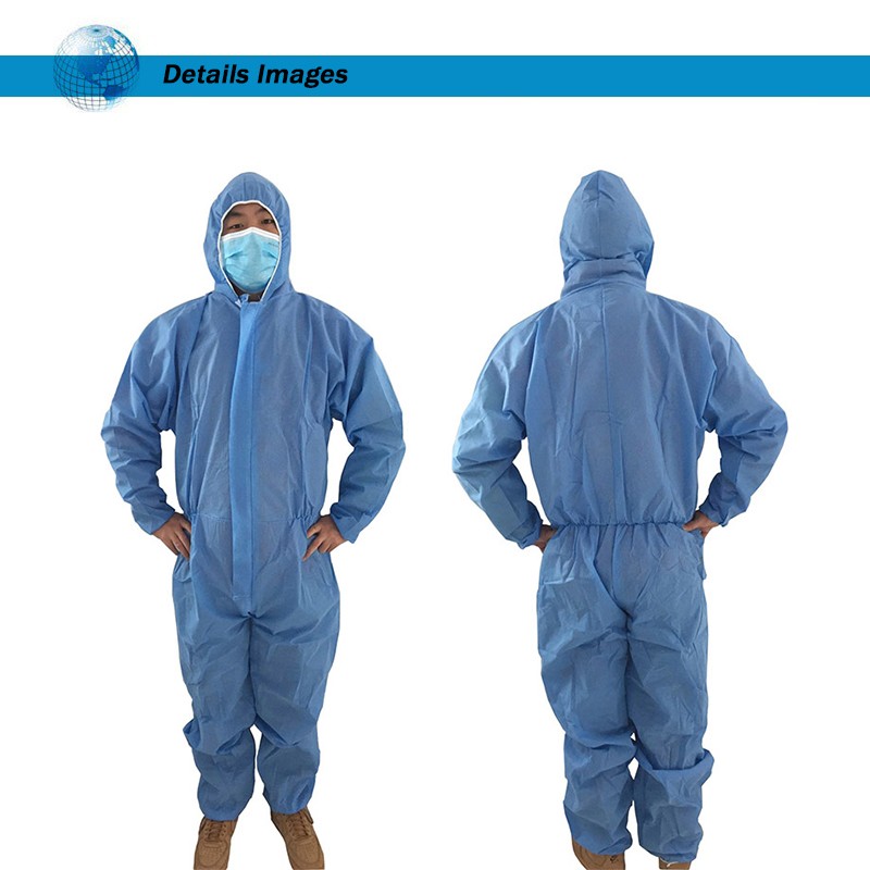 Sms Pp Microporous Disposable Protective Coveralls Antistatic Industrial Medical Use
