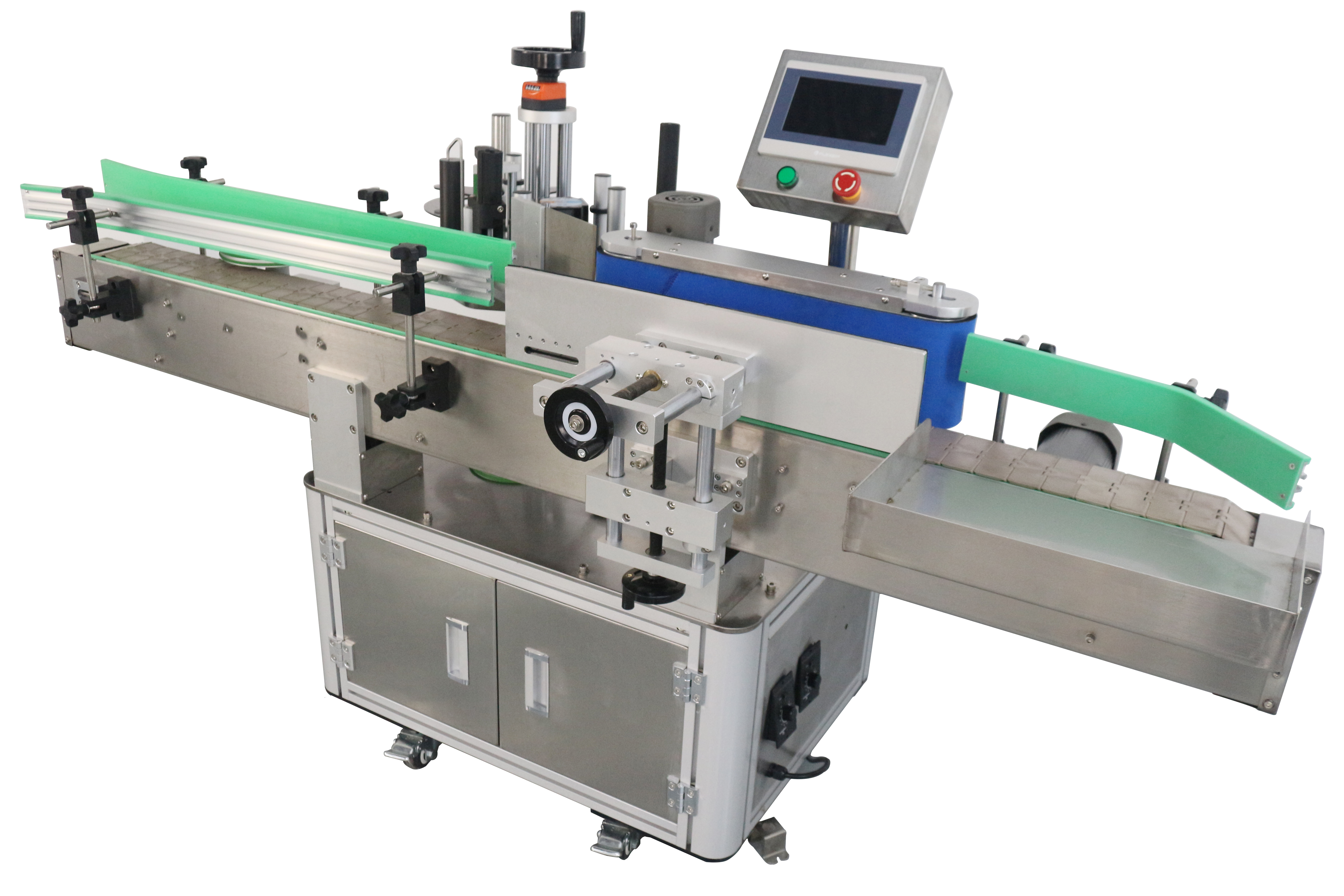 Automatic Round Irregular Hexagonal Glass Bottle Labeling Machine with 220 KG Capacity