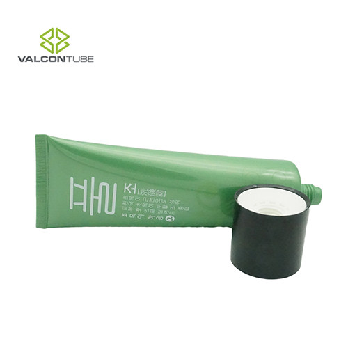 Green Screw Cap Plastic Cream Tubes Diameter 40 Mm Offset Printing