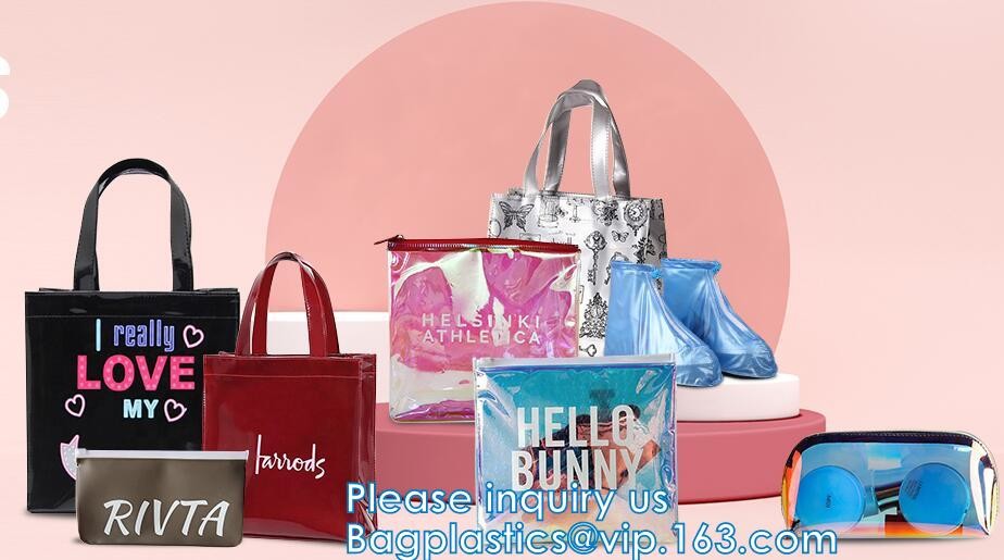 Fashionable Design Luxury PVC Handbag Purse, Organizer Dust Cover, Bag Protector, Magnetic Snap Closure