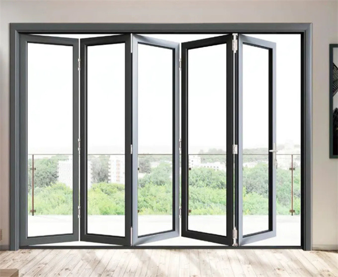 Project Consultation At Building Material Store 70mm Aluminum Bi-fold Doors With Glass