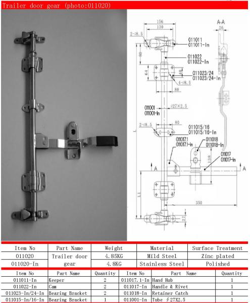 container van truck side door lock