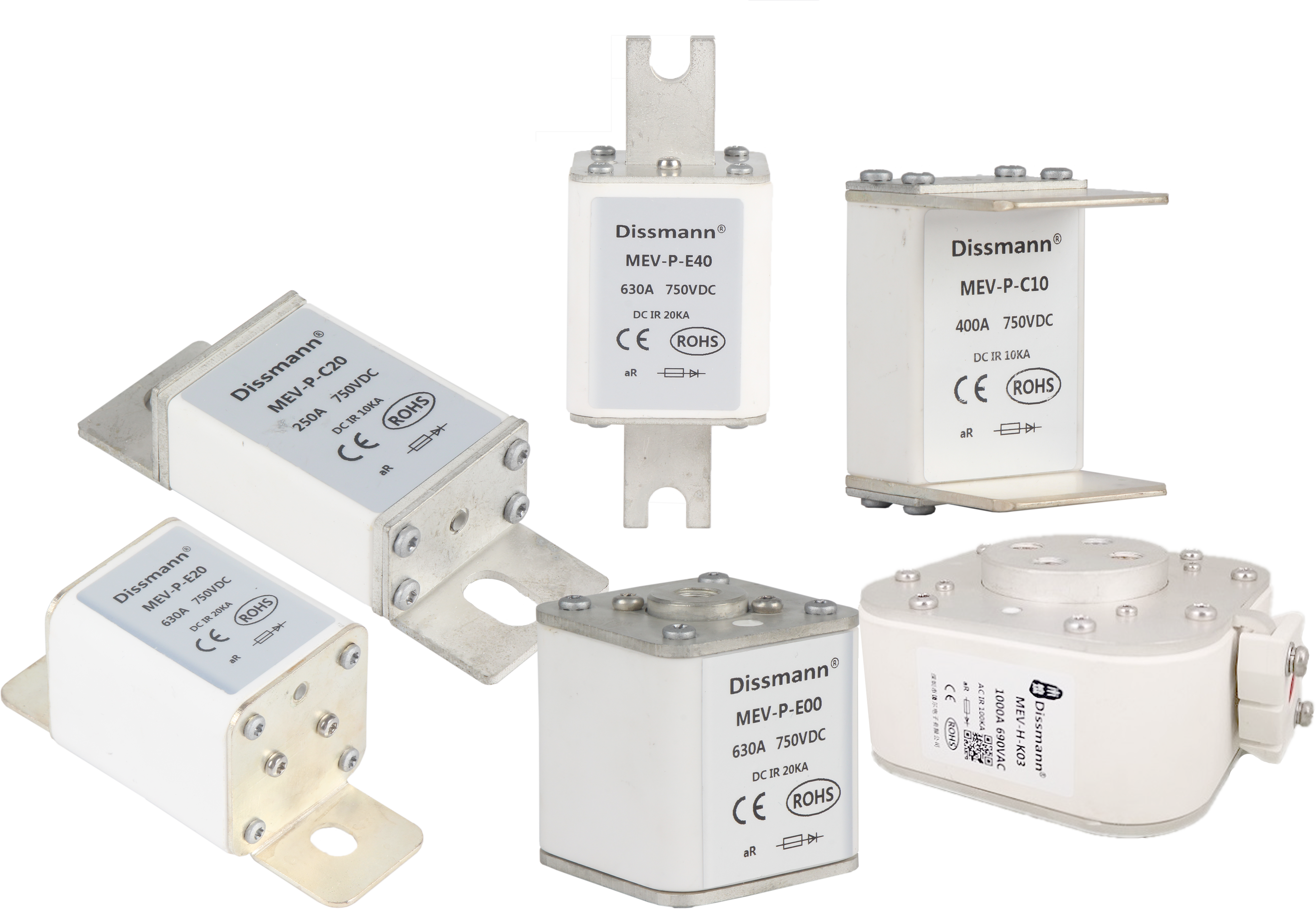 MEV Series Square Body Fuse High Speed Fuse Industrial Power Fuse