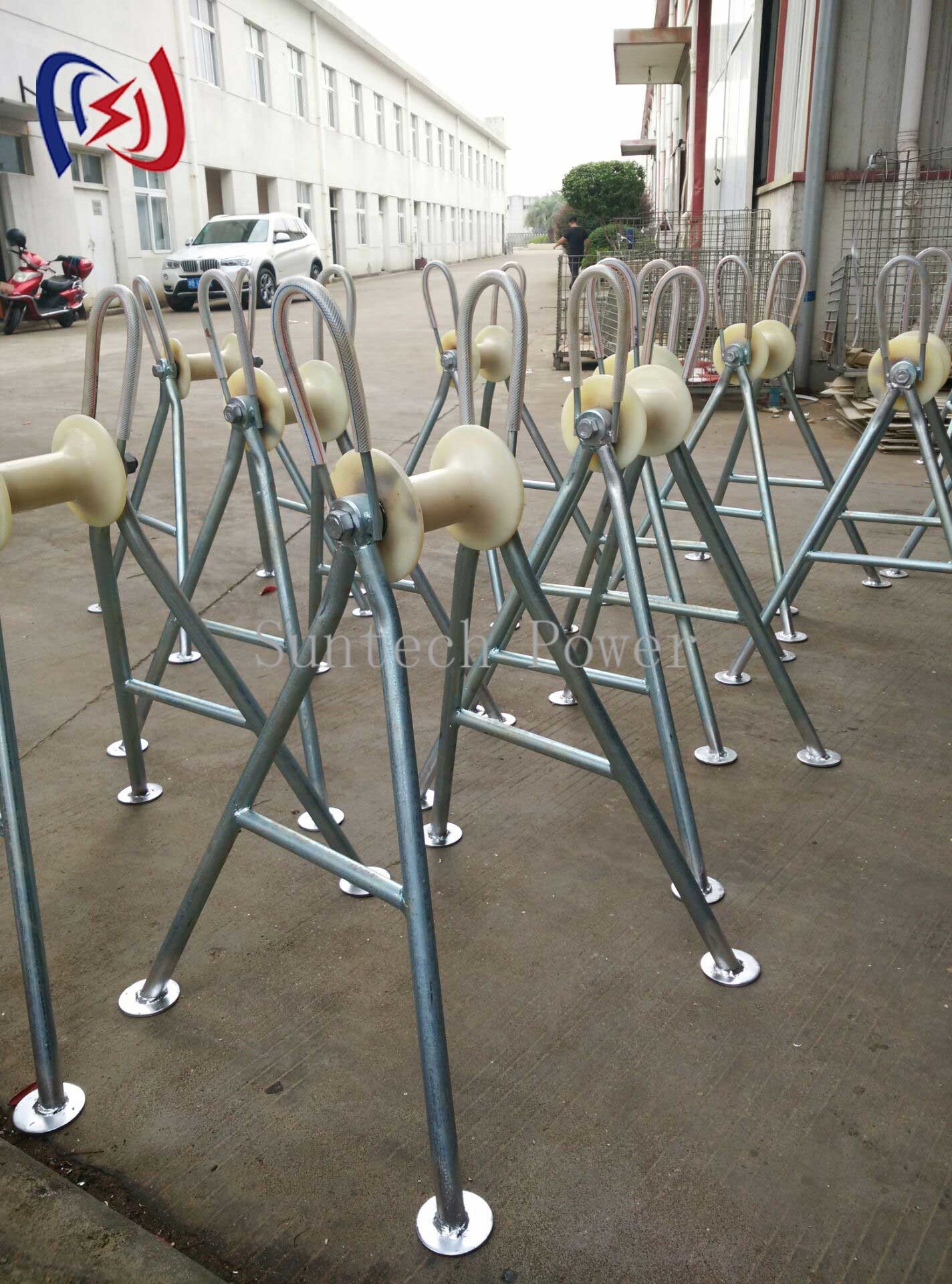 Improve Cable Laying Efficiency Underground Cable Installation Equipment Tools Cable Rollers For Protection