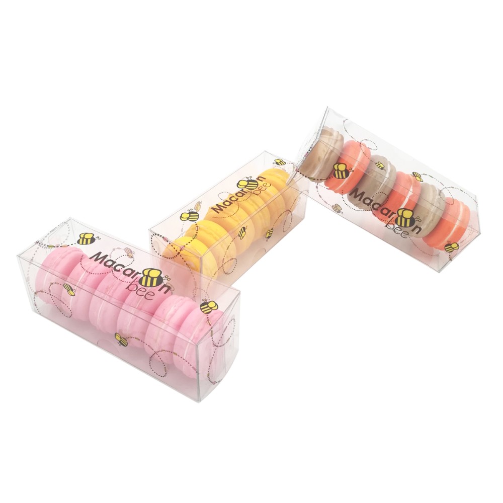 Plastic PVC PET candy cookie custom 6pcs macaron packing gift packaging box Wholesale