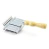 Buy cheap Stainless Steel Horse Grooming Tools , Heavy Duty Metal Curry Comb Wood Handle from wholesalers