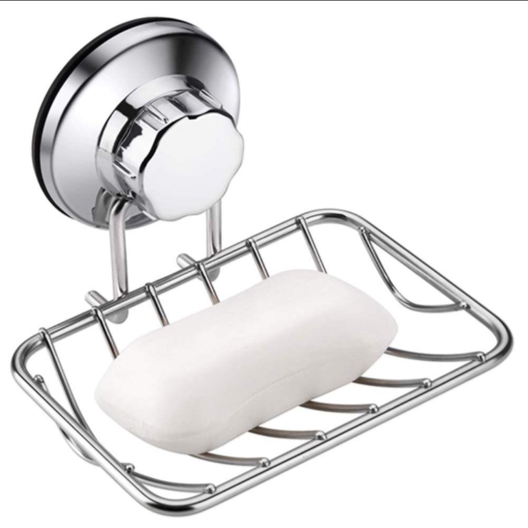 Kitchen Bathroom Soap Holder / Suction Soap Dish For Shower Custom Logo