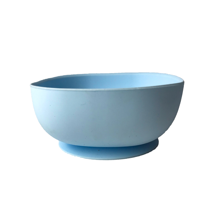 Baby Food Grade Silicone Feeding Bowl Customized Round Shape