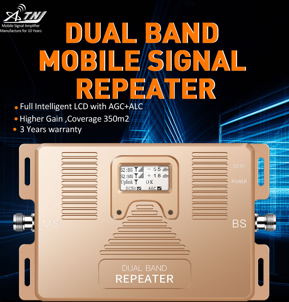 OEM ODM Dual Output Mobile Signal Boosters 2G 3G 4G Cellular Amplifier