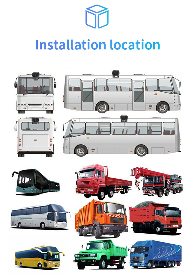 General Bus Reverse Parking Camera ABS HD Car Camera Truck Blind Area Rear View Starlight Car Monitoring