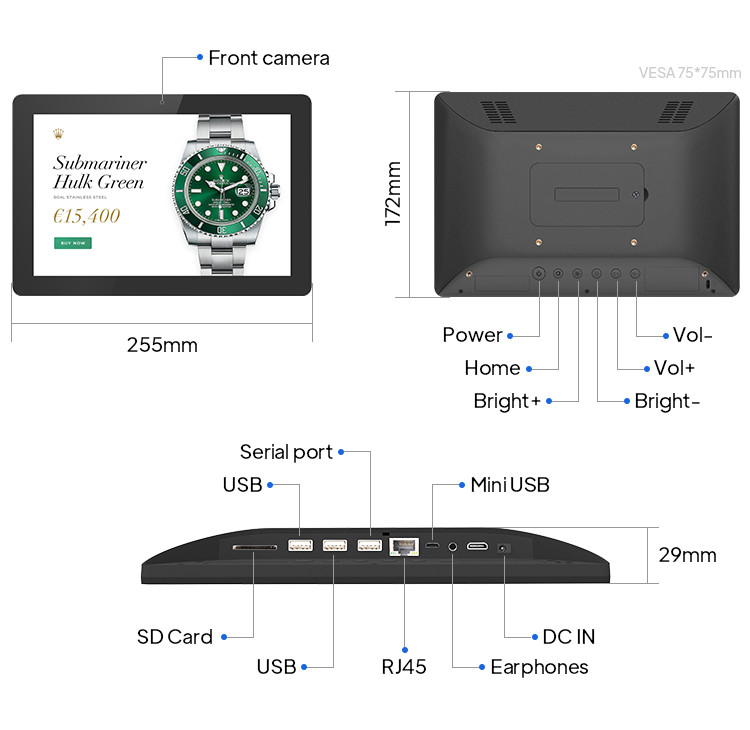 250cd/M2 POE Digital Signage