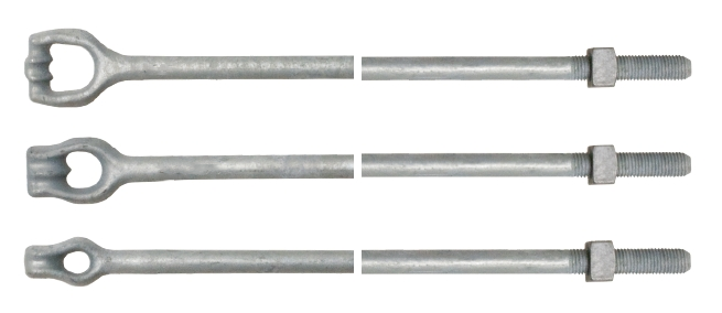 Thimble Double Triple Eye Anchor Rod Poleline Straight Thimble Eye Bolt 5/8"x6"