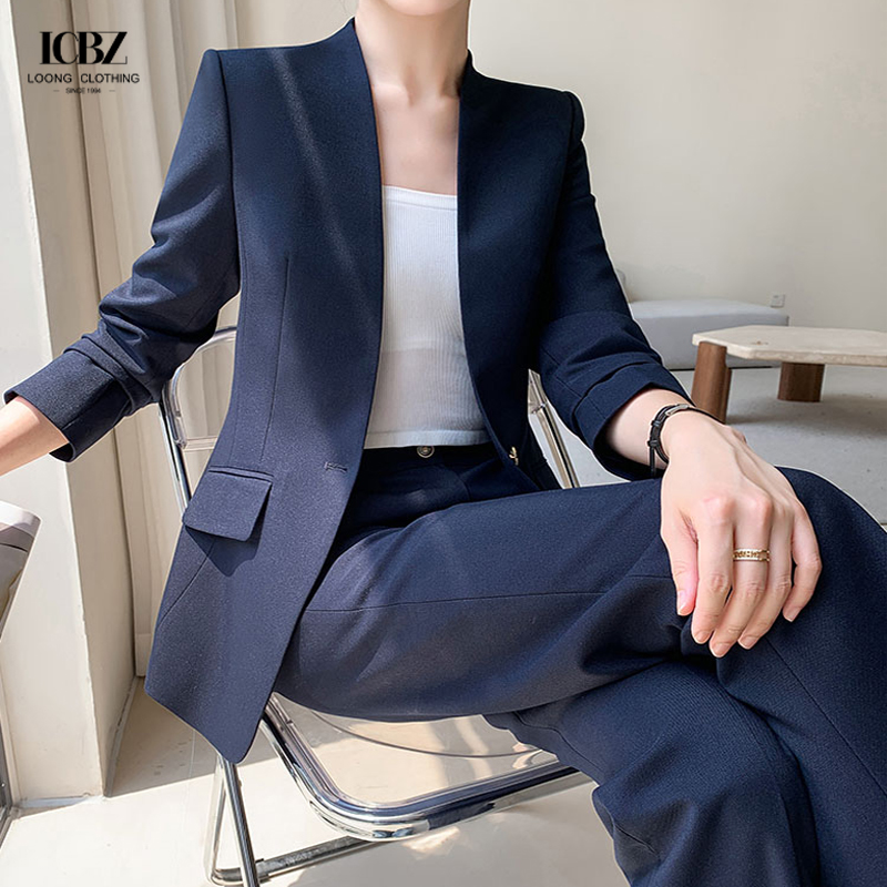 Ladies Office Wear 2023 Elegant Single Breasted Work Dress for Professional Women
