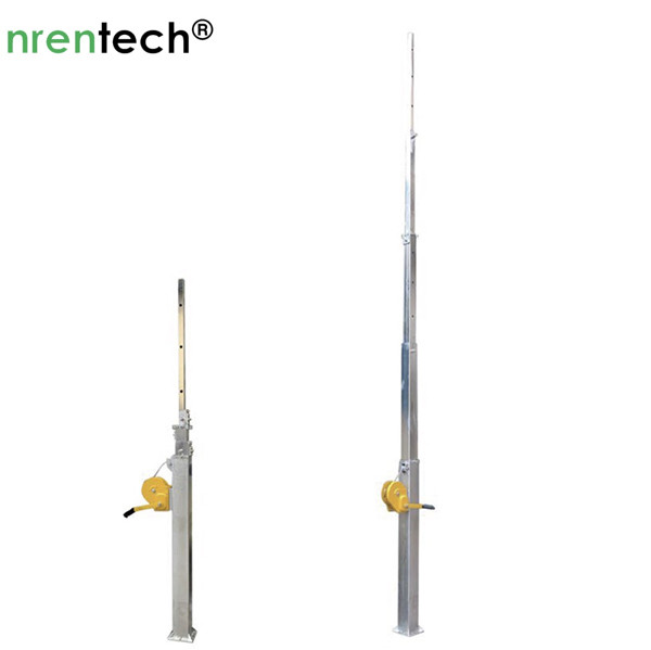 8m galvanized crank telescopic mast- NR-G2200-8000