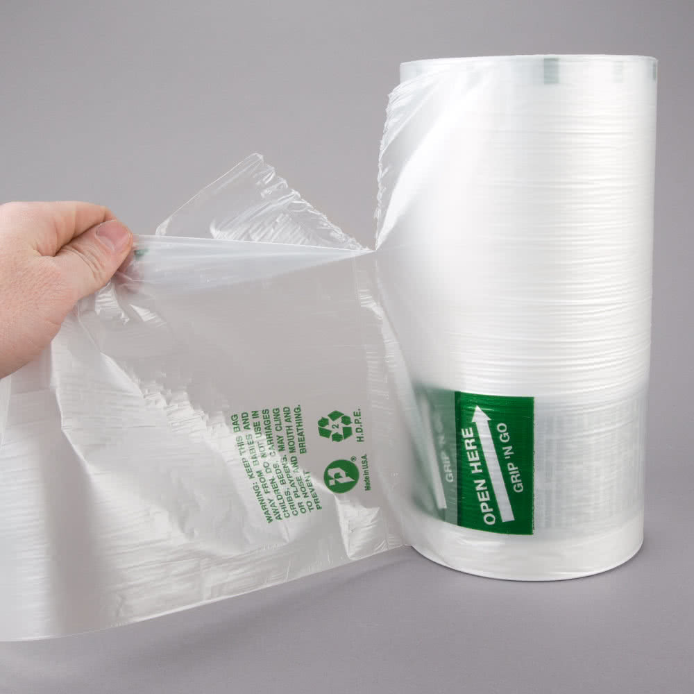 Recyclable Hdpe Produce Bags 10" X 15" Side Print Environmental Friendly