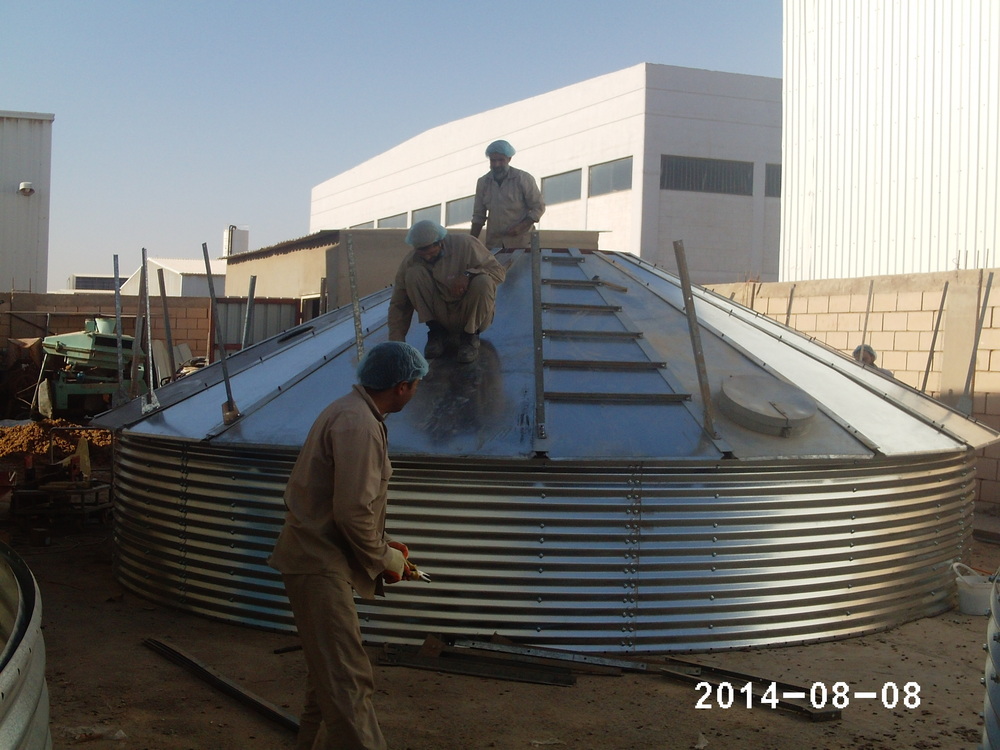 468CBM Grain Storage Silo , Insulated Sealed Paddy Rice Storage Silos