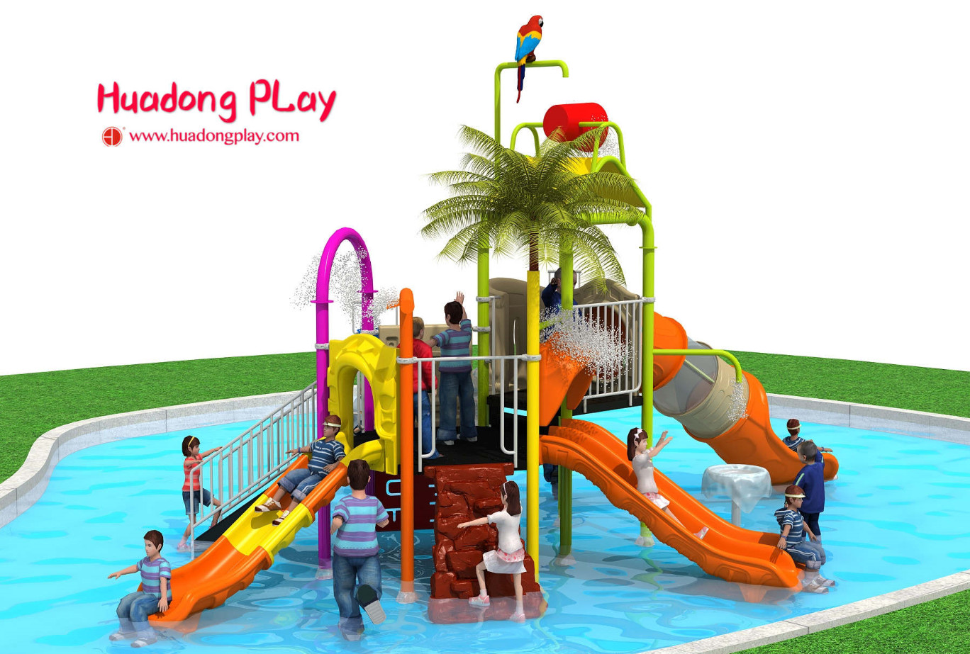 Free Design Aqua Park Equipment , OEM Water Theme Park Equipment UV Resistant
