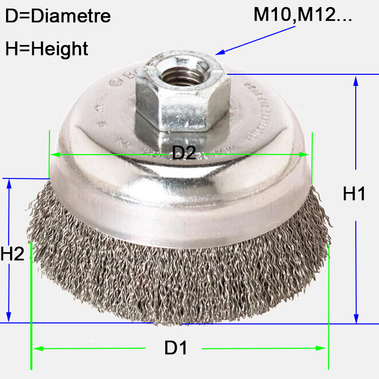 Durable Twist Knot Wire Brush , Stainless Steel Wire Wheel Cleaning Brush