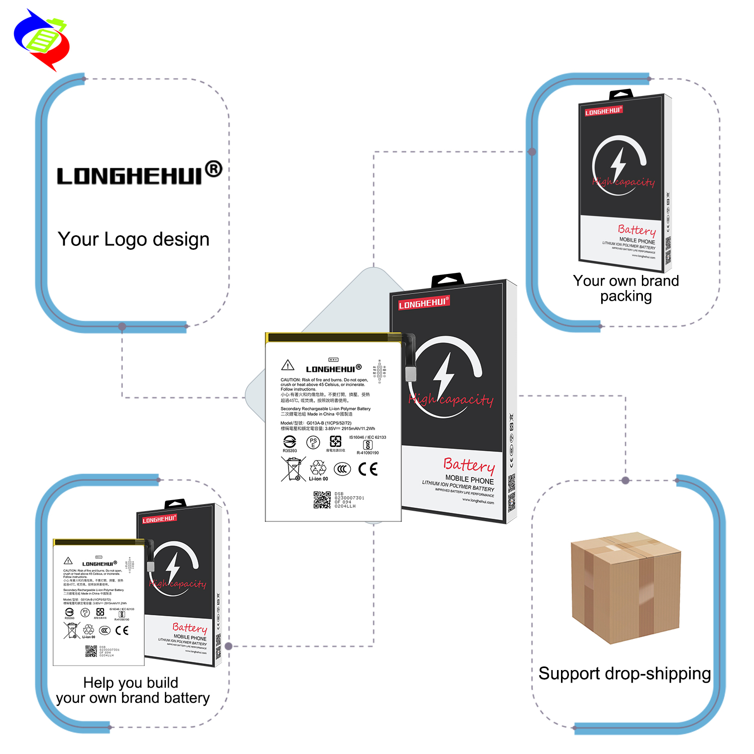 Stock G025A-B Rechargeable Li-ion Polymer Battery for Google Pixel 5 XL 3.85V 3800mAh