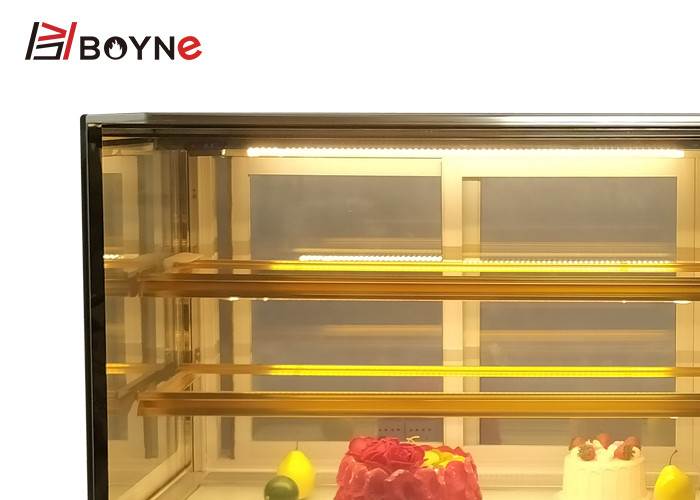 White Marble 3 Layer Cake Display Chiller Showcase For Restaurant
