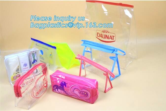 Tote Clear Plastic PVC Travel Toiletry Kit Bag toiletry bag, frosted zipper vinyl bag,promotional clear vinyl pvc zipper