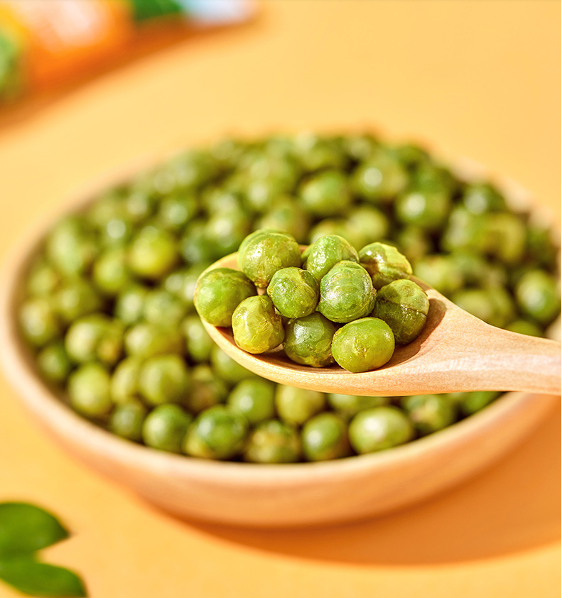 Healthy Snack Wasabi Coated Green Peas Crisp Texture Mustard Green Peas