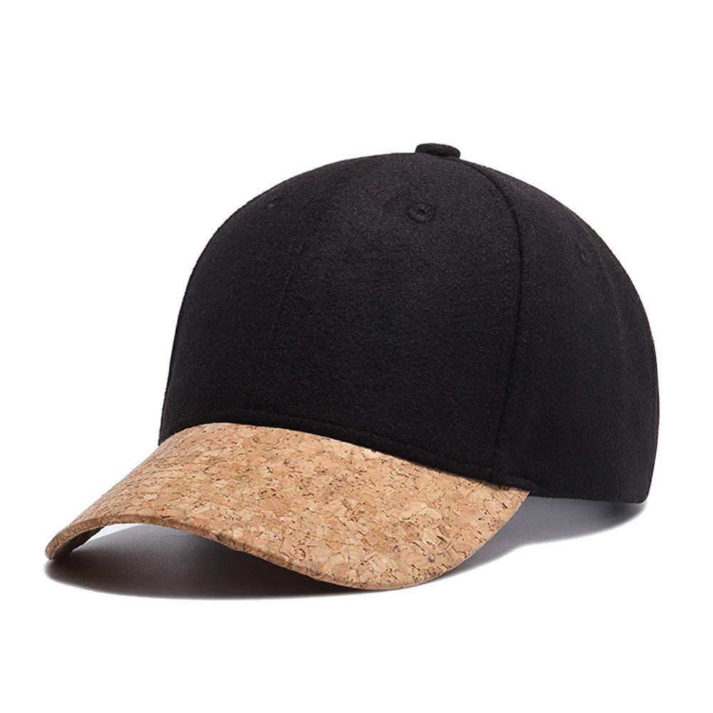 Wood Brim 5 Panel Snapback / Polyester Wood Bill Hats Baseball Cap