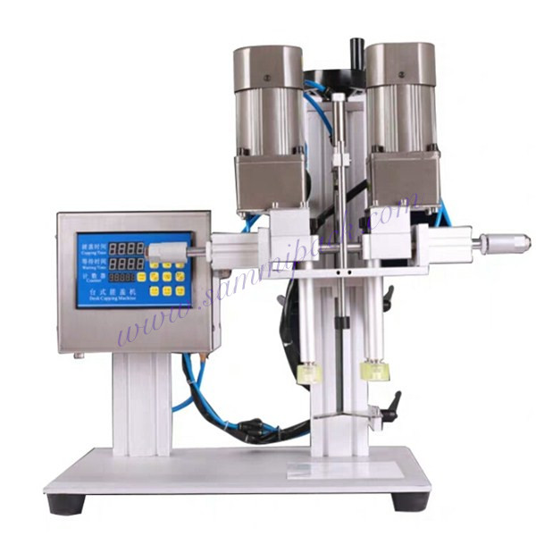 Semi Automatic table top bottle capper For Beverage Food Plastic Glass Bottle