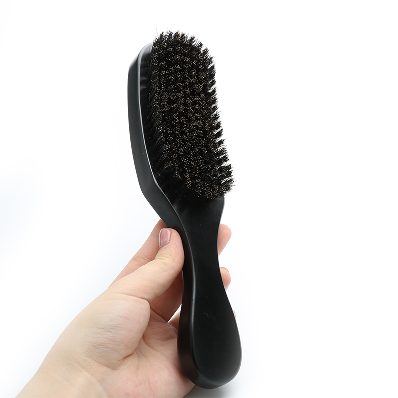 OEM Men'S Grooming Beard Brush Hard Bristle Black 360 Wave Brush For Black Men