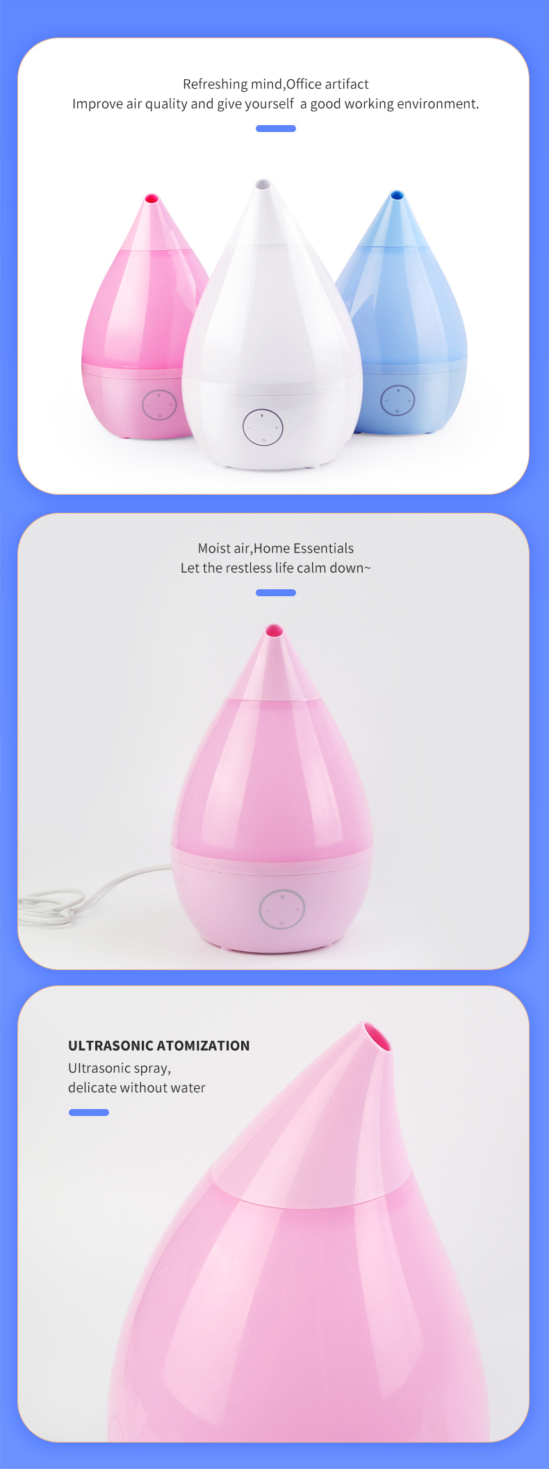 Professional Air Aroma Ultrasonic Humidifier AC 220V/ 50-60HZ/ 22W Indoor Use