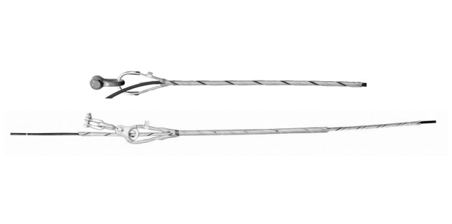 Preformed Tension Clamp for ADSS Fiber Optic Cable on Hot Dip Galvanized Flat Iron