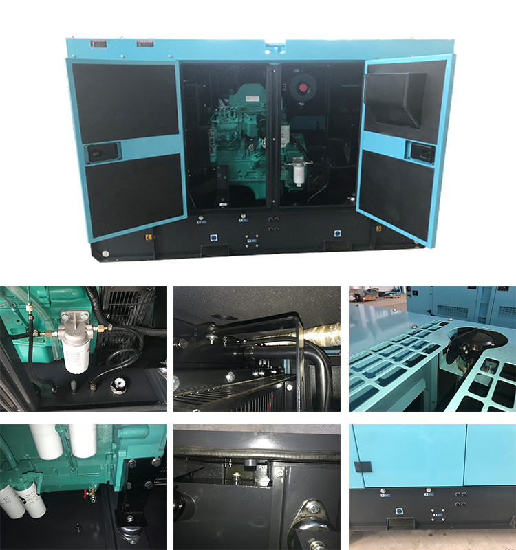 Blue Color Diesel Engine Generator Set , Silent Liquid Cooled Diesel Generator