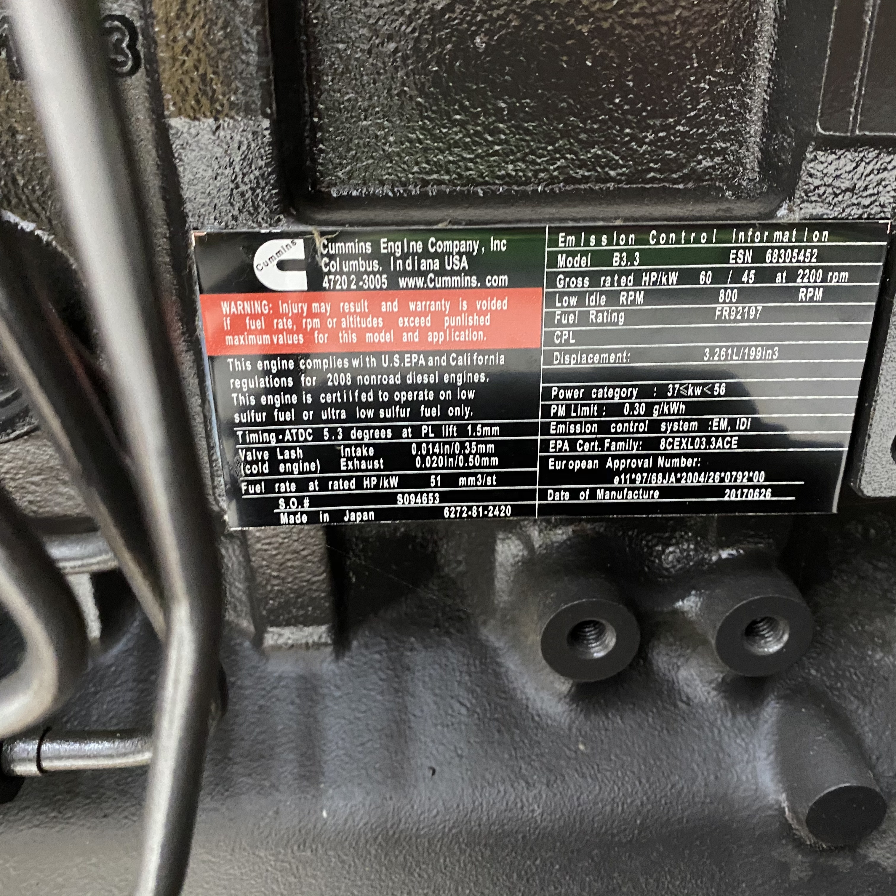 MAOQUN excavators engine parts engine assembly B3.3