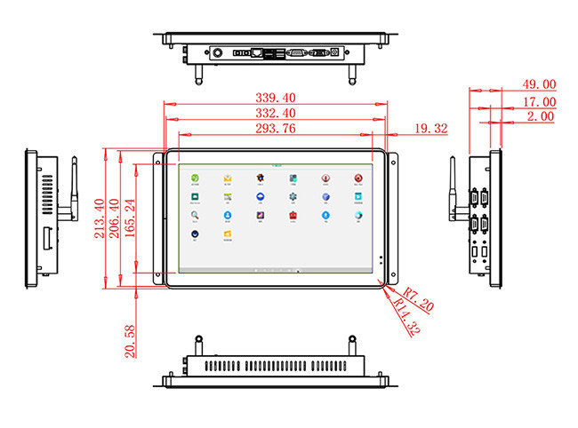 13.3-Inch Android Interactive Module for Factory Control Dashboards, Transportation Displays, Public Information Systems, and Digital Directories