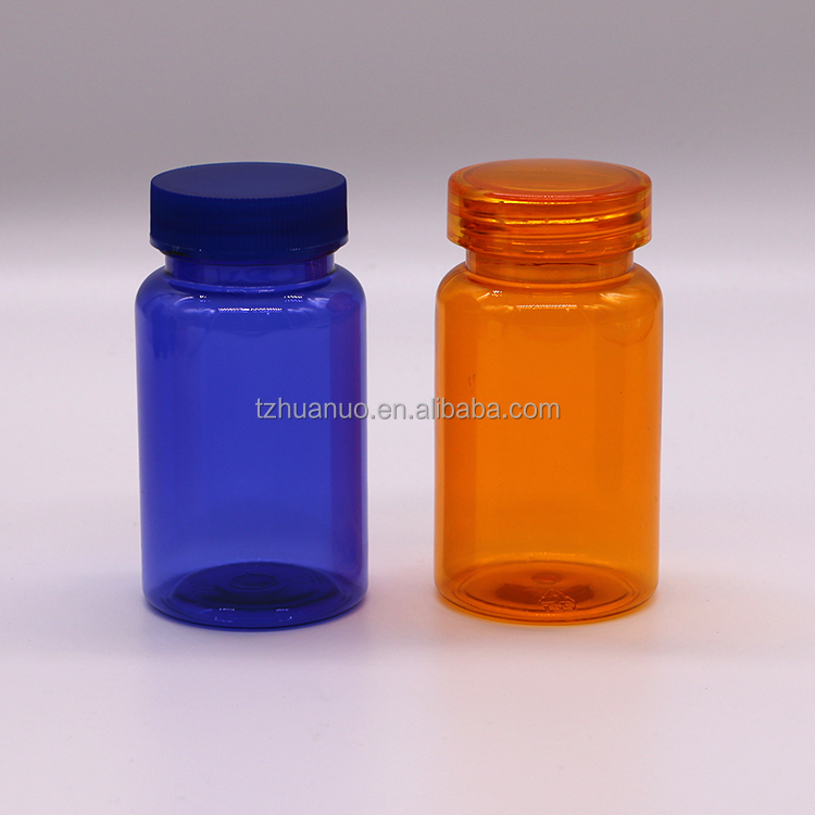 100ml/3.4oz Round Shape Customized Plastic PET Capsule Pill Bottle for Medicine Storage