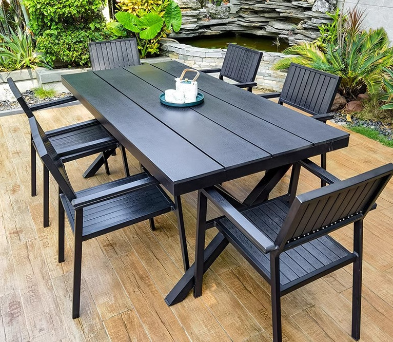 Modern Cafe Shop Garden Waterproof Sillas De Comedor Metal Armrest Cast Aluminium Chairs Indoor Outdoor Patio Furniture