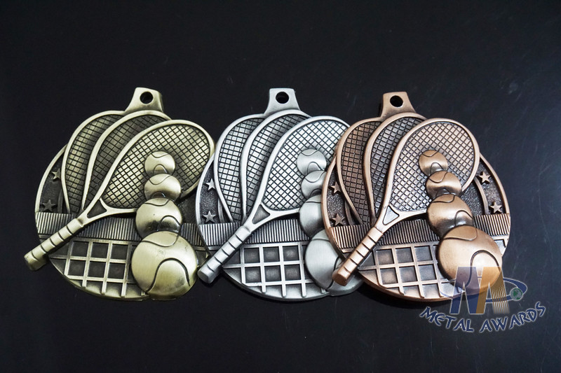 Custom Zinc Alloy Tennis Or Badminton Metal Engraved Medals, Sports Marathon Running Medallon