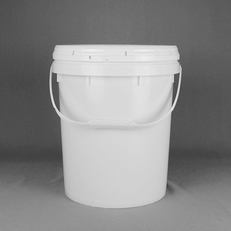 Stackable Black White 5 Gallon Plastic Bucket 20 Litre For Lubricant
