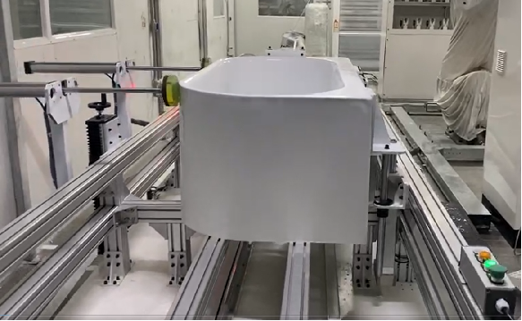 The robotec bathtub trimming system