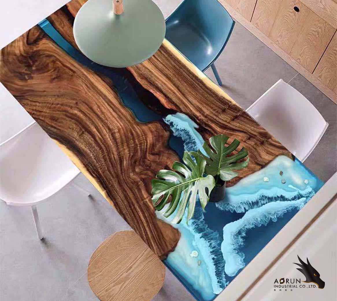 Liquid Crystal Art Epoxy Resin For Wood 1:1 Epoxy Resin And Hardner No Bubbles Self Defoaming