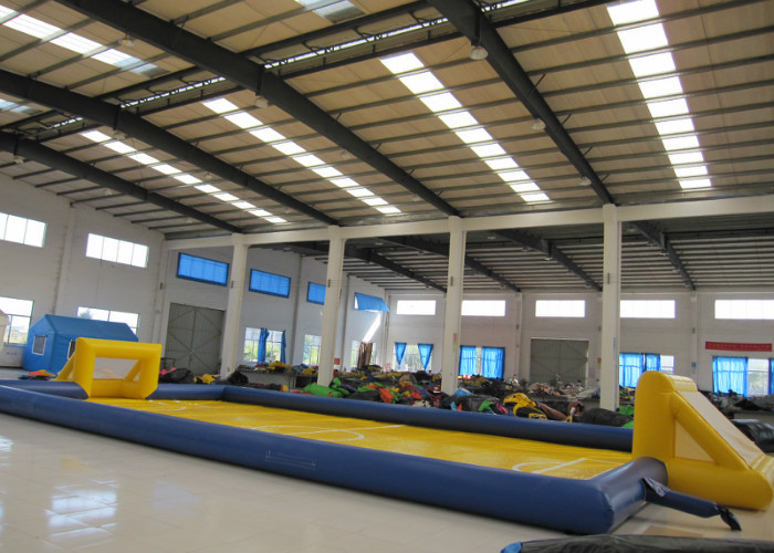 Amusment Park Inflatable Soccer Playground bright colour giant Inflatable Football Pitch for adult