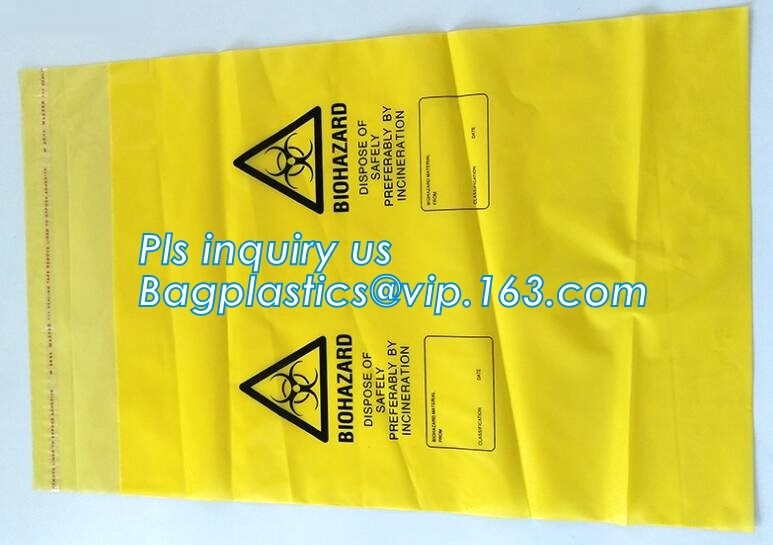 8-10 Gallon Medical Waste Trash Bags Compostable Biohazard Waste Bags Infectious Waste Basure Infecciosa Bags, bagplasti