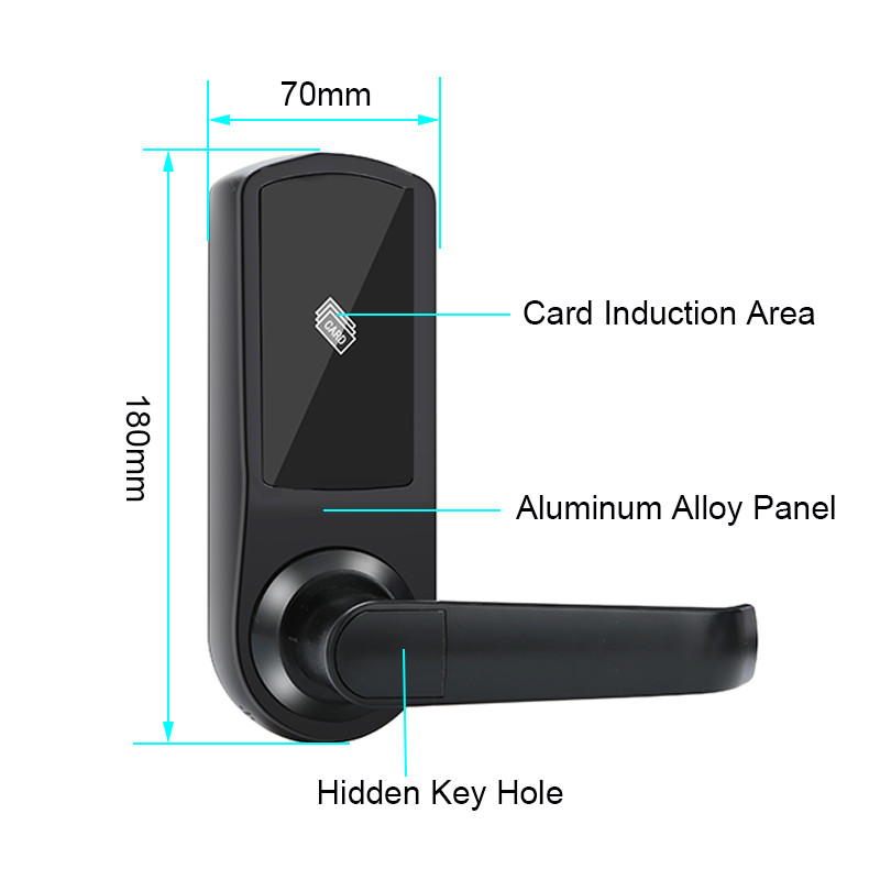 Single Latch Security Card Entry Door Lock With Free Management Software