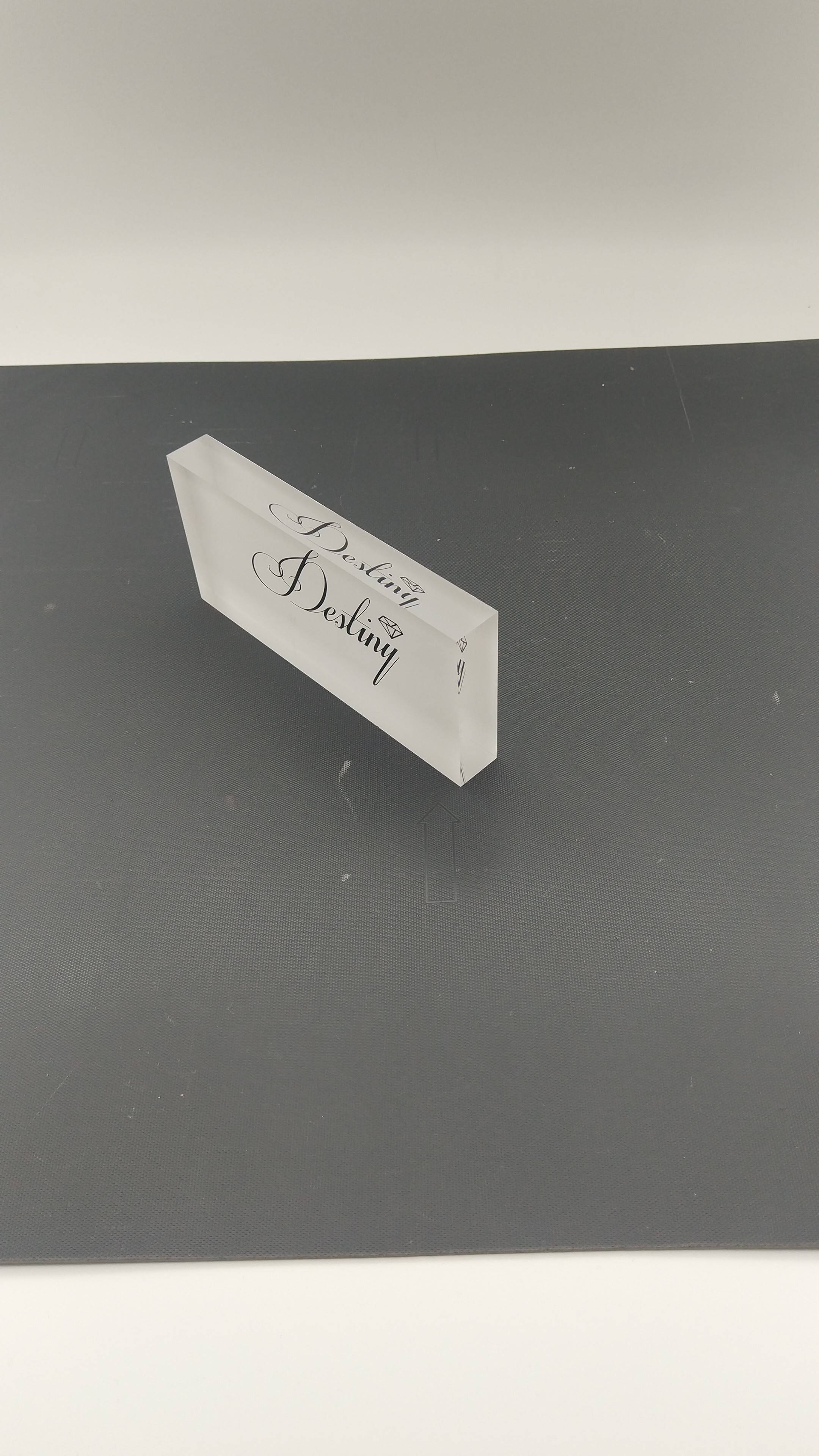 Custom Cear Acrylic Sign Display Logo Block Brand Block Plexiglass Print Block