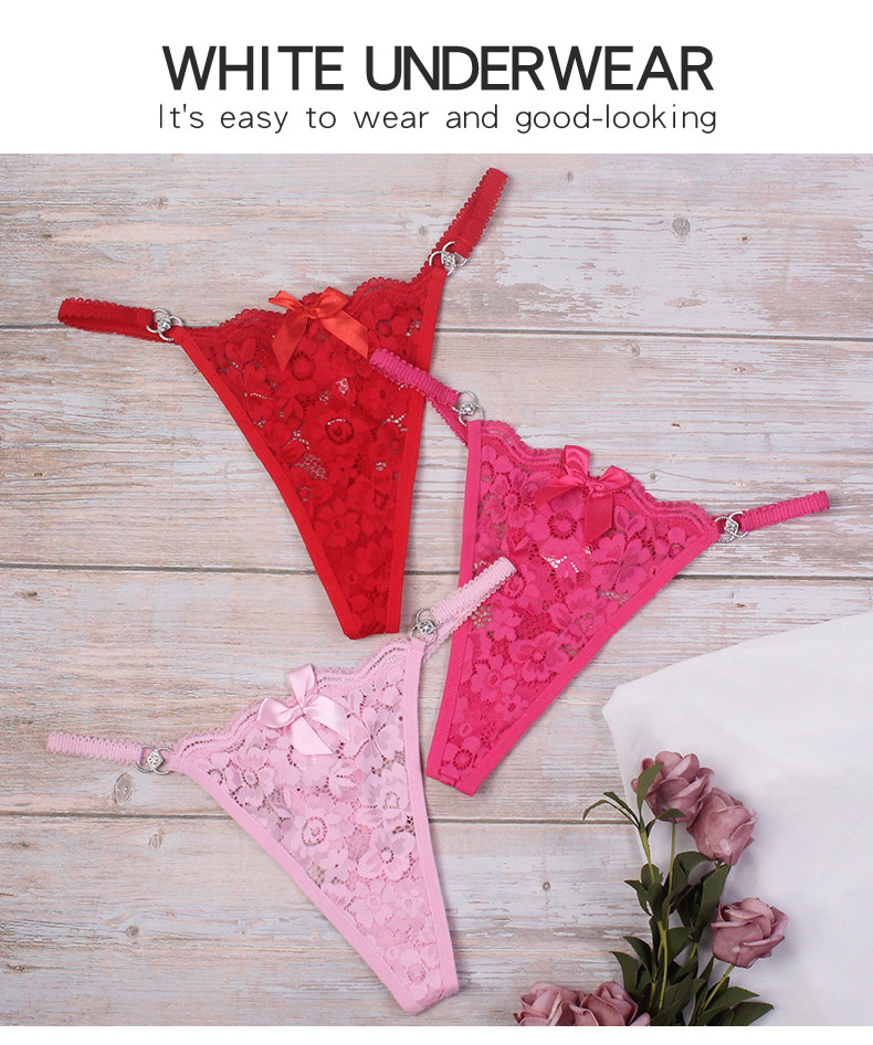 Lacey G Strings Low Rise String Thong Rhinestone Back Thong Invisible Panties Japanese Junior