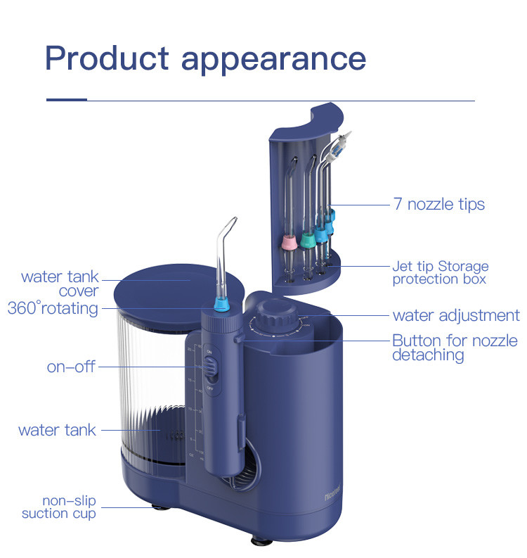 600ml Electric Jet Oral Hygiene Water Flosser 10+ Working Mode