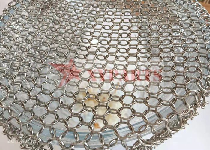 Stainless Steel Welded Chain Mail Ring Curtain For Screen