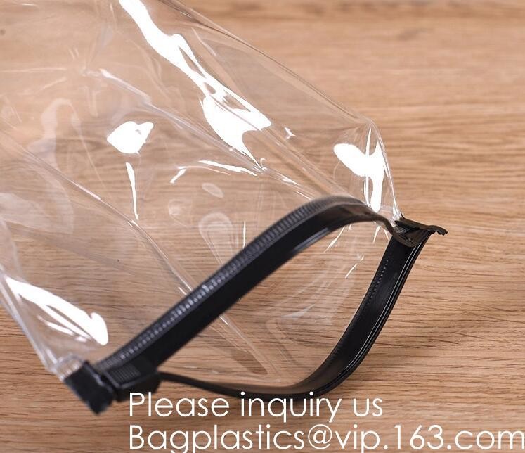 Flat Type Clear Frosted Pvc/Eva Cosmetic Bag With Sewn Zipper,Brush Bag Makeup Wash Bag,Stylish, Practical, Portable, Co