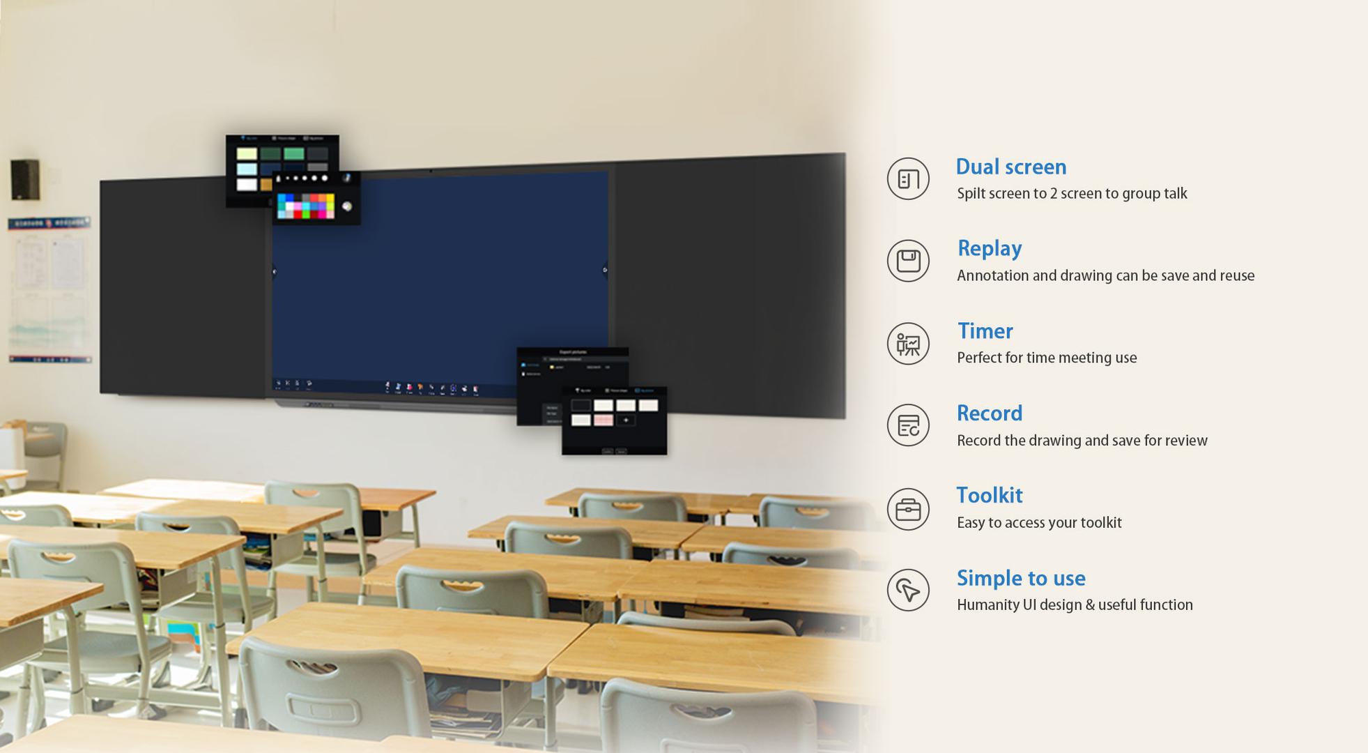 New generation 65 inch smart digital classroom interactive electronic blackboard 07