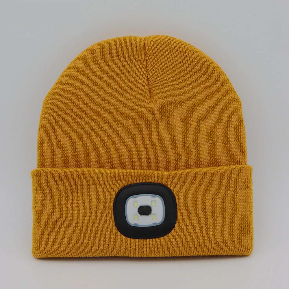 Factory Price LED Lighted Beanie Cap Hip Hop Men Knit Hat Winter Warm Hunting Camping Running Hat Gifts For Woman Man